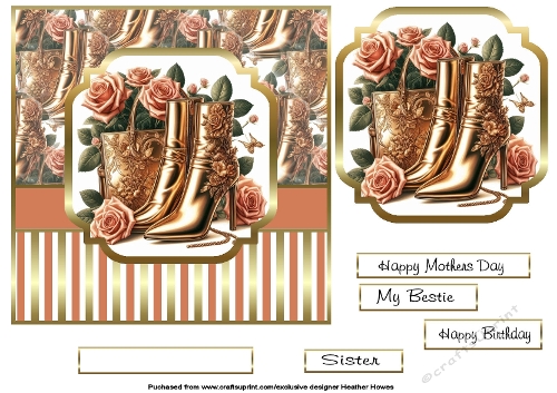 gold glam boots and bag orange roses
