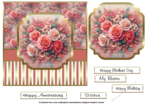 lace and  coral roses