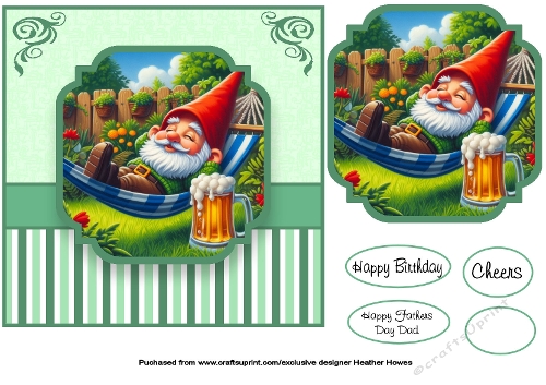 gnome with a beer living the dream