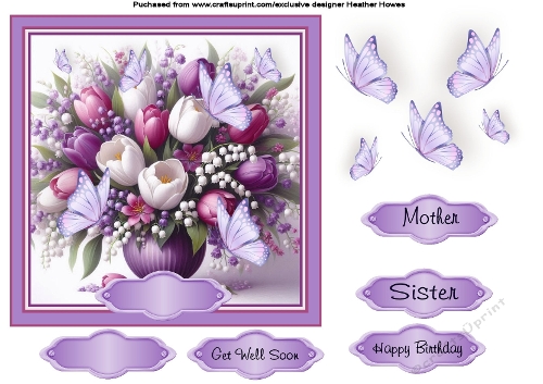 tulips and butterflies