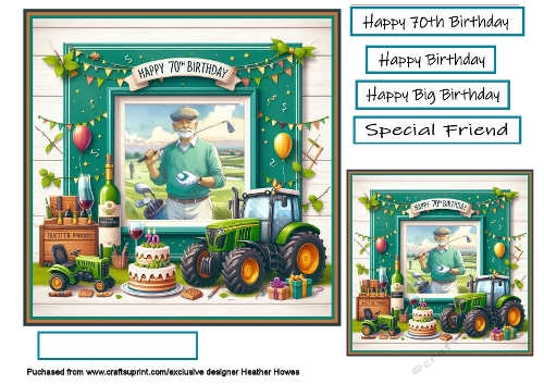 70th birthday Male