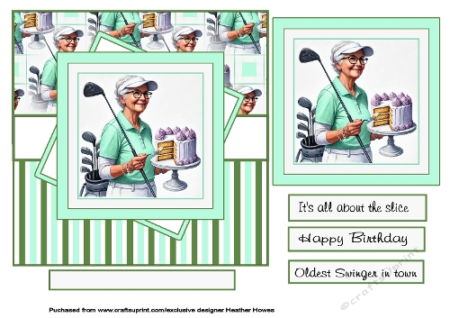a good slice lady golfer