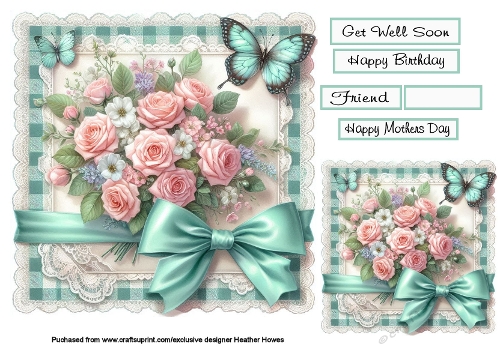 roses and butterflies mint