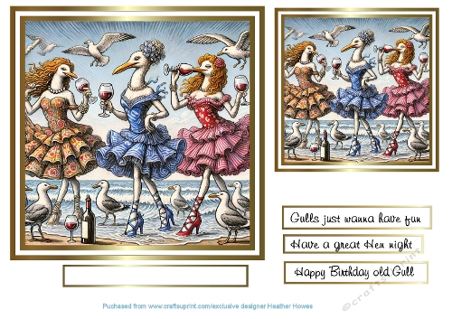 Gulls Just wanna have fun humorous