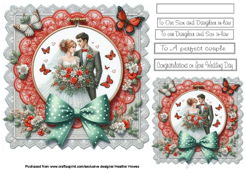 wedding on lace red and sage