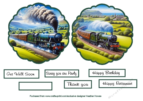 more steam trains in pretty frame