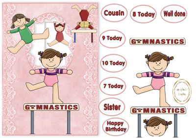 Gymnastics Birthday or Well Done Card