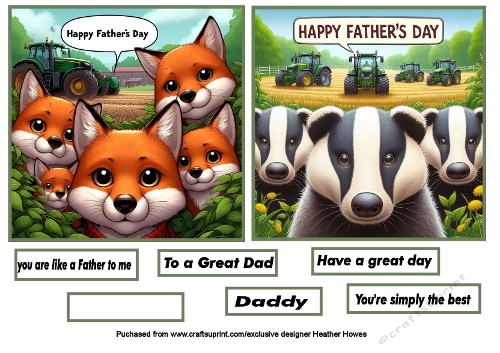 foxes and badgers fathers day