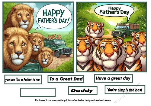 lions and Tigers fathers day