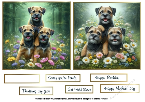 border terrier toppers
