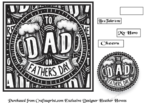 Retro fathers day card