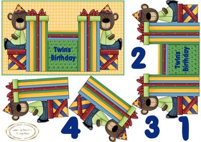Twin Boy Birthday Bears