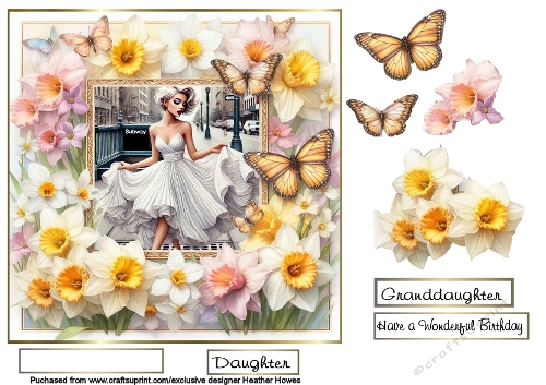 spring flowers and butterflies
