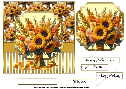 just sunflowers and gladioli
