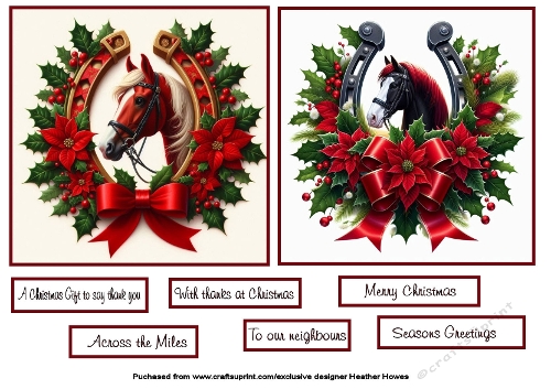 horses at christmas 2