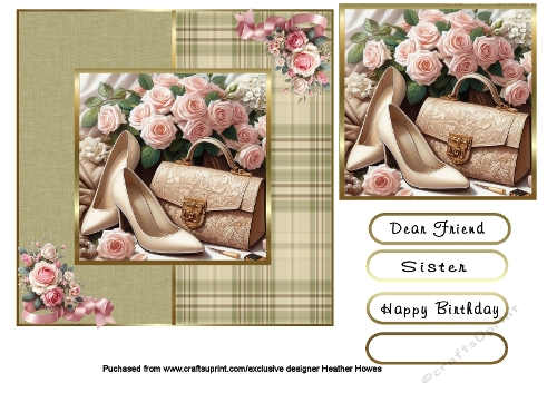 beige handbag and roses