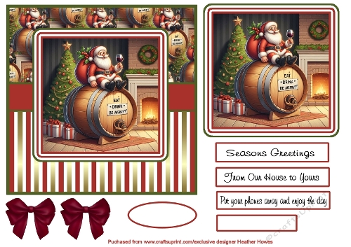 santas on the wine