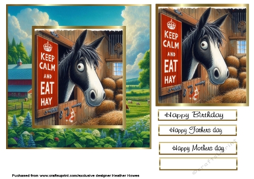 keep calm and eat hay for horse lover