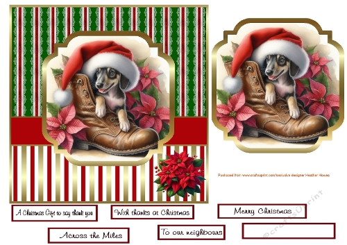 christmas puppy in a boot 2