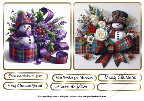 snowman and tartan