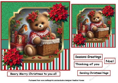 christmas poinsettia bear 3