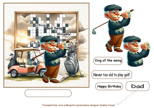 golf swinging crossword