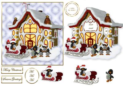 Penguins Christmas House