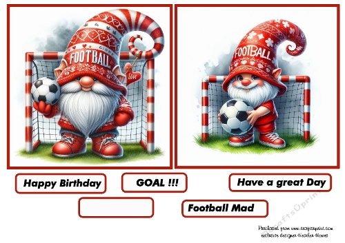 football gnomes red and white