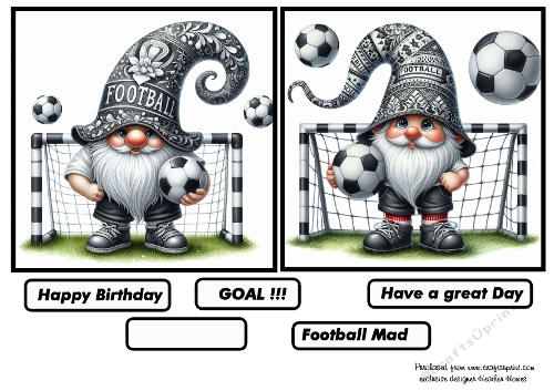 football gnomes black and white