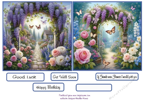 delphiniums roses arch