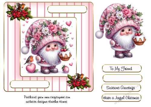 pink christmas mince pie