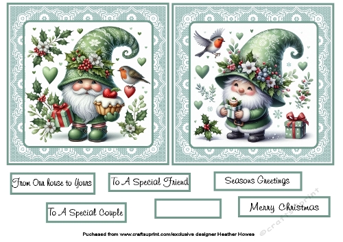 red lace christmas gnomes