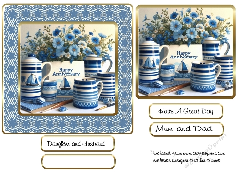 Nautical themed anniversary ceramics