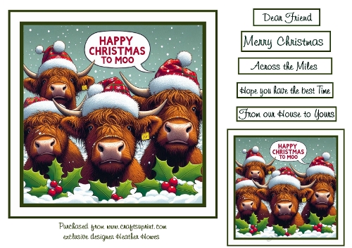 Happy christmas to moo Highland coos