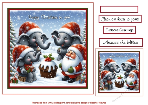 merry christmas to  you elephants