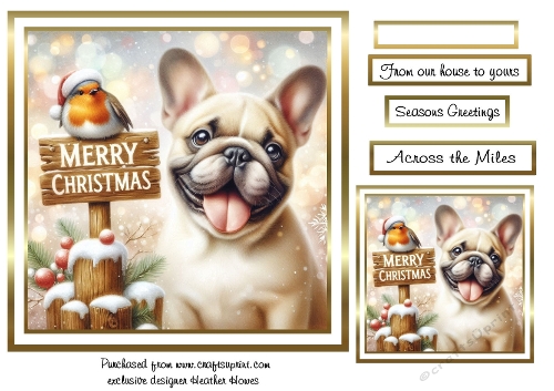 french bulldog christmas animals