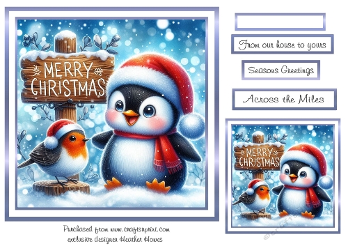 blue christmas penguin 1