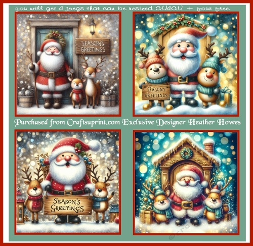 DR CU4CU Santa and reindeers jpegs
