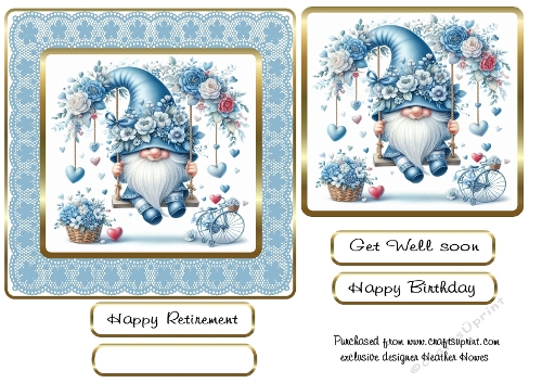 gnome blue  lace