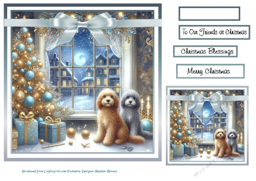 christmas dogs/animal windows 8 cockapoos