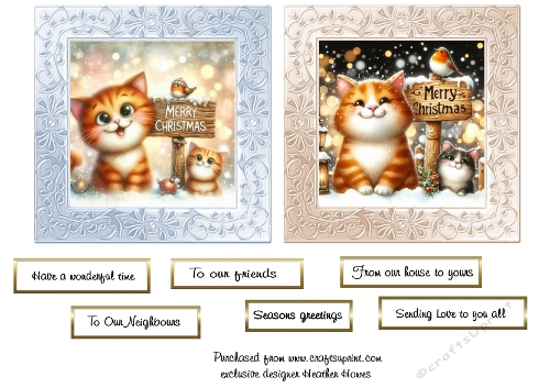 cat christmas toppers