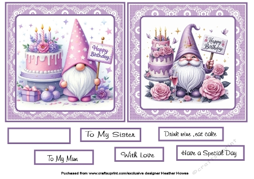 birthday gnomes lilac