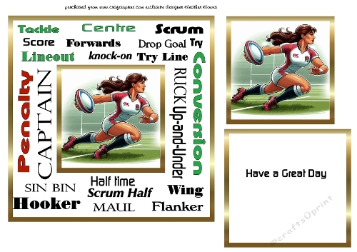 New urban art rugby woman