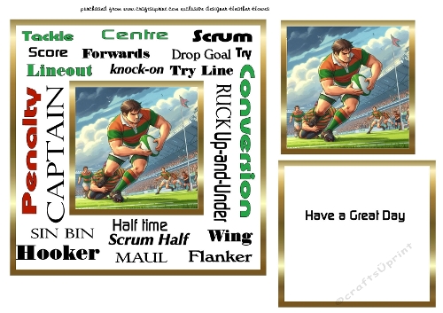 New urban art rugby Man