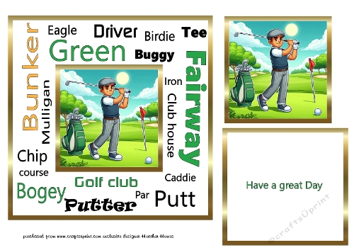 New urban art golf Man