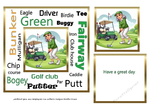 New urban art golf woman