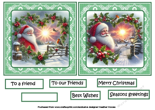 christmas heart animal toppers 1santa