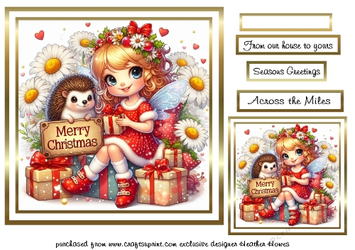 christmas fairy and hedgehog1
