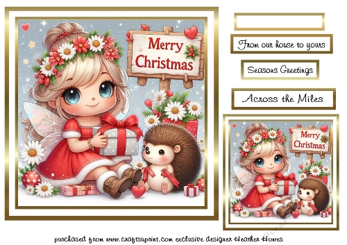 christmas fairy and hedgehog 2