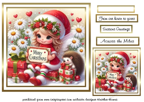 christmas fairy and hedgehog 3